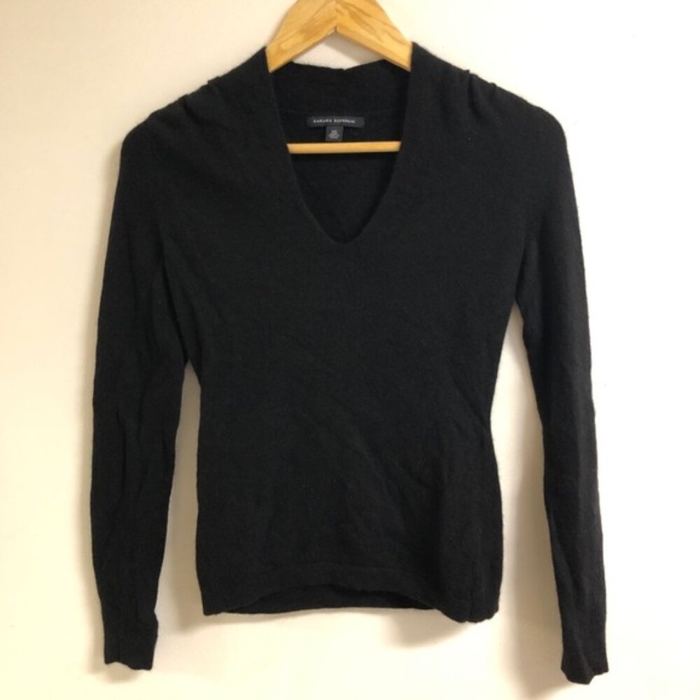 Banana Republic Cashmere Mix Black V Neck Sweater